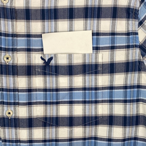 American Eagle Plaid Shirt Men’s Classic Fit Size Large - Picture 2 of 9